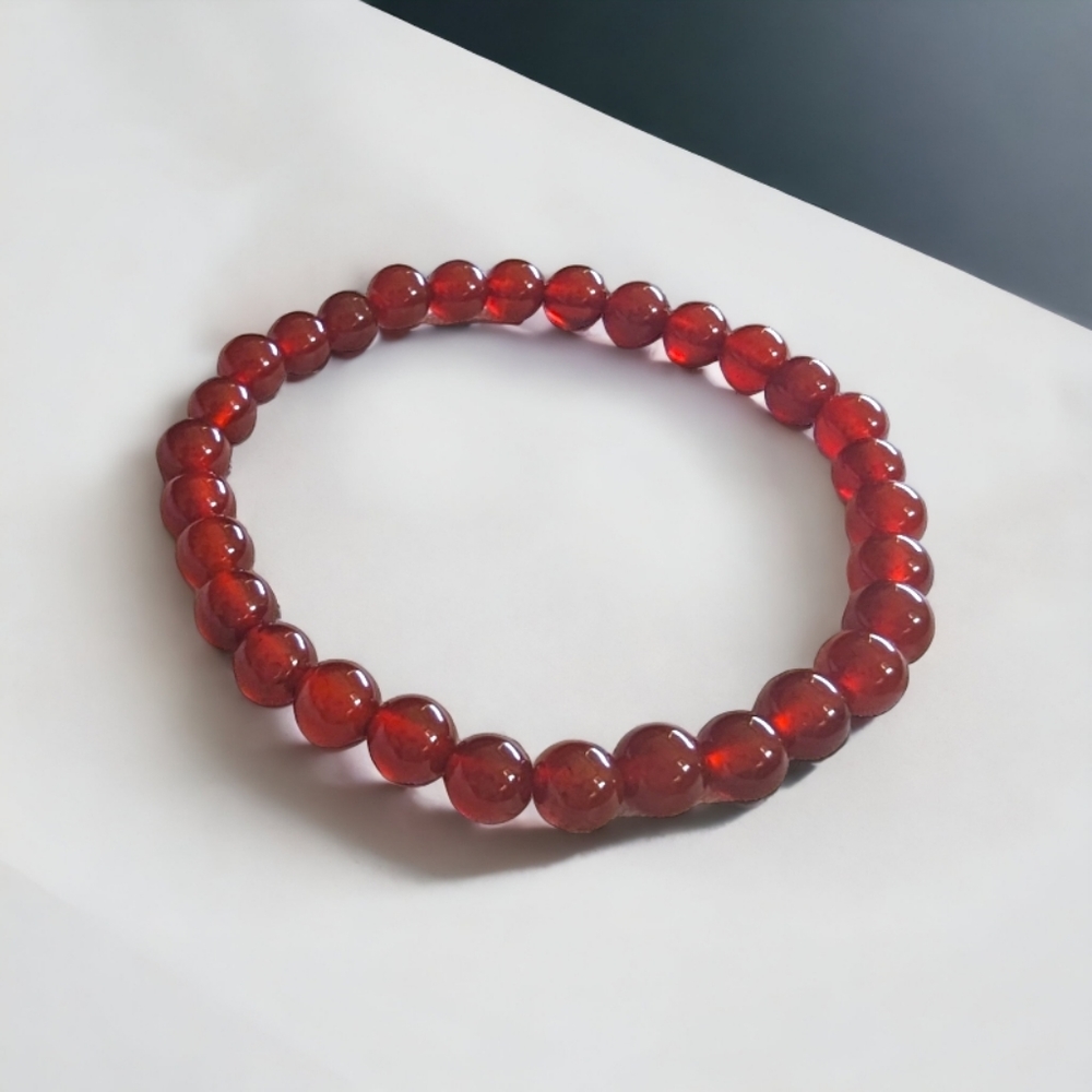 Carnelian Bracelet 6mm Natural Stones